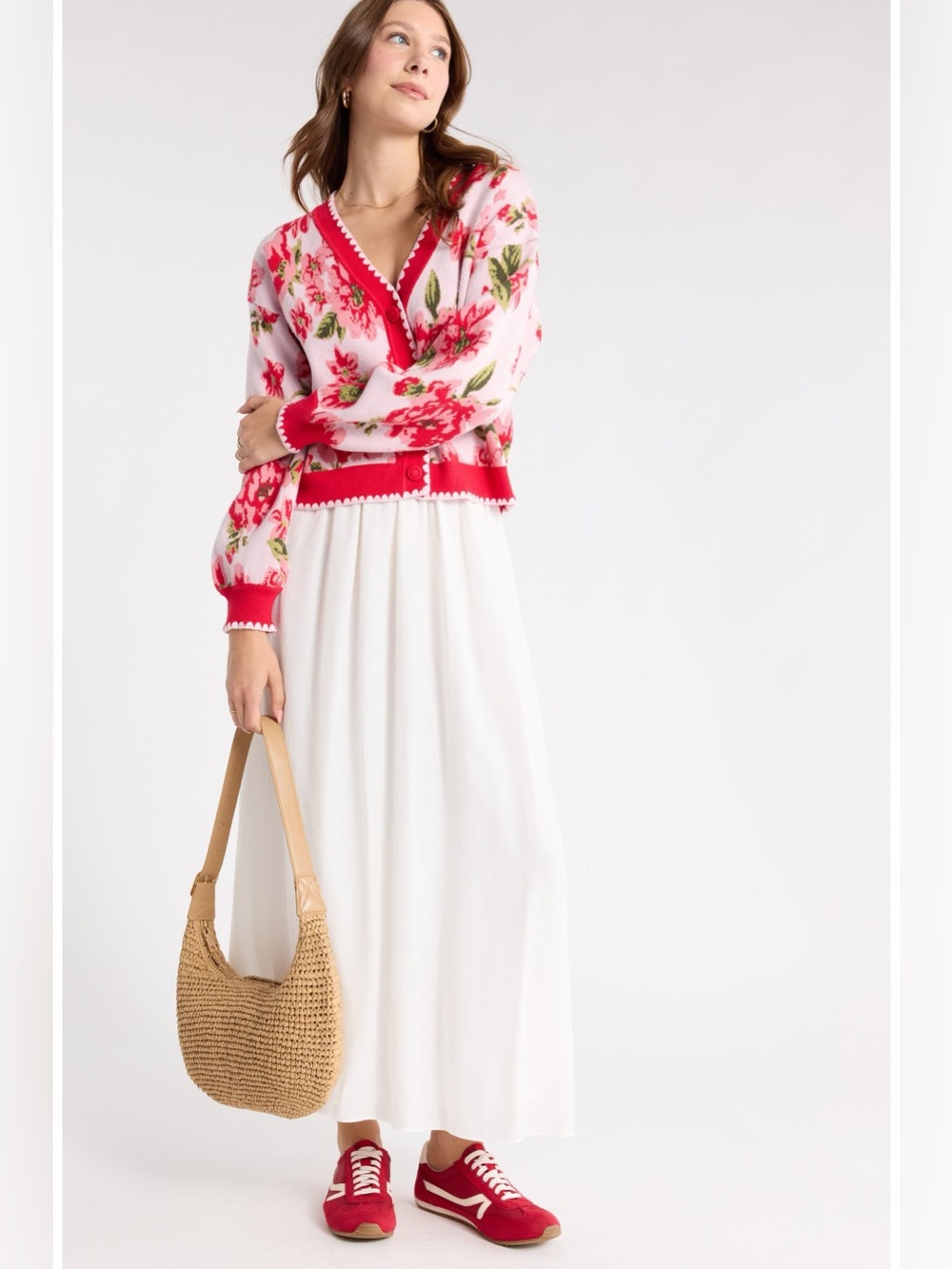 Floral Button Up Cardigan